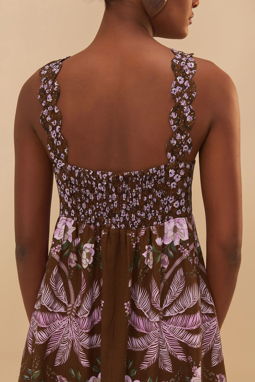 Brown Palm Dream LENZING™ ECOVERO™ Euroflax™ Maxi Dress