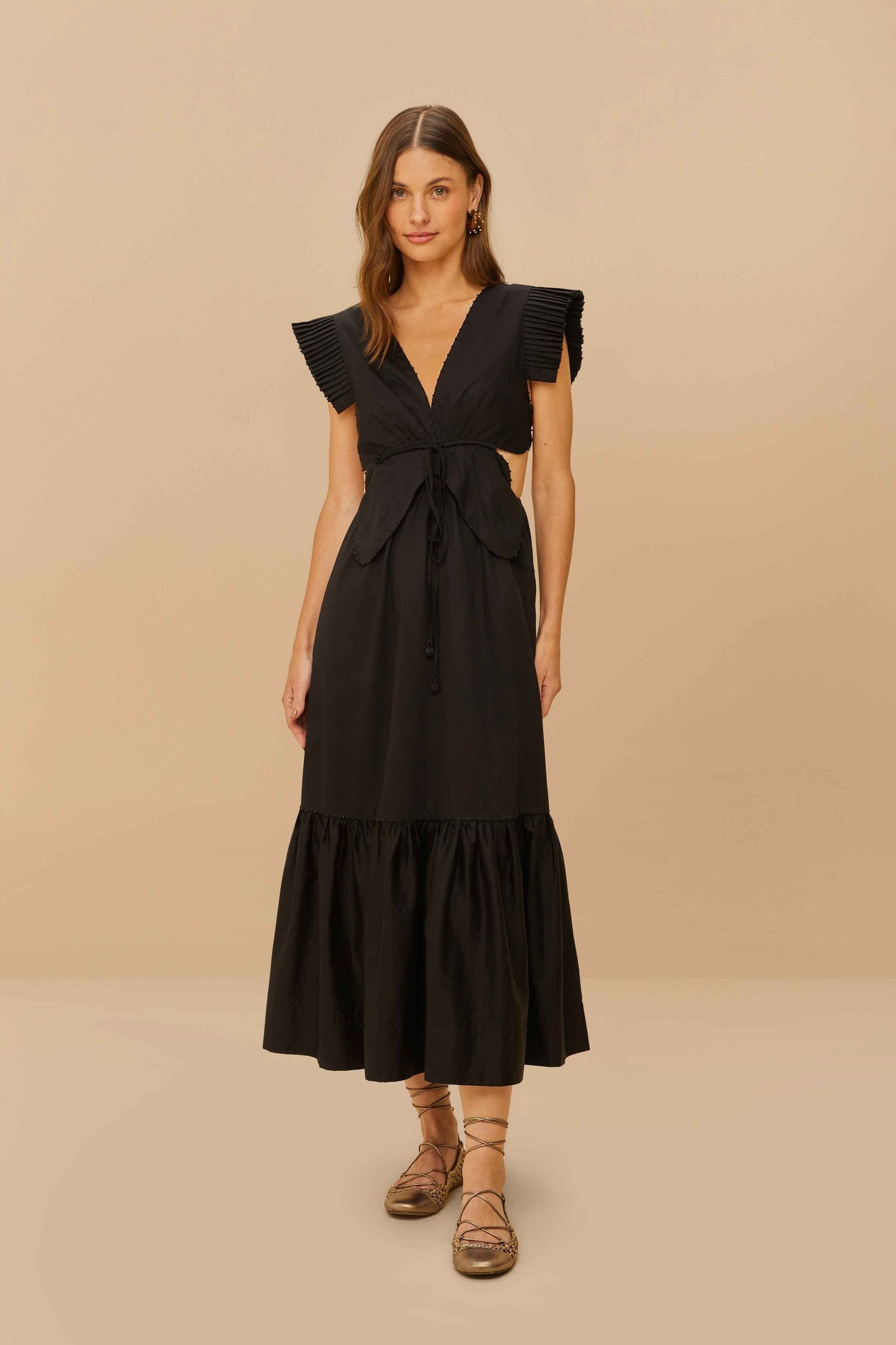 Black Butterfly Midi Dress