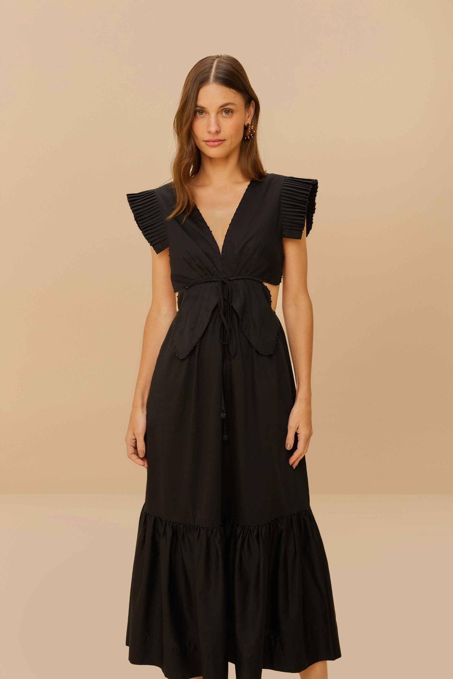 Black Butterfly Midi Dress