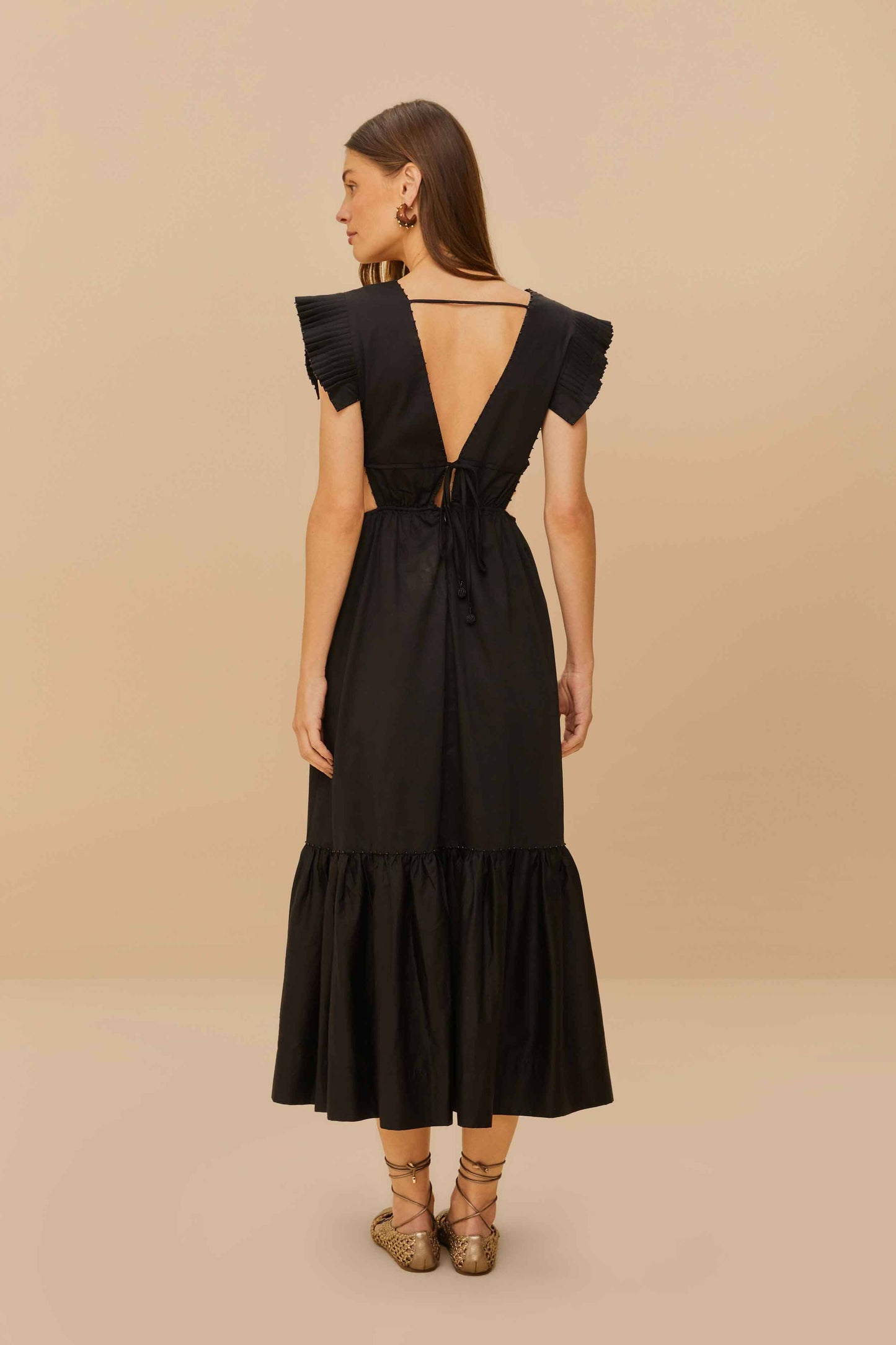 Black Butterfly Midi Dress
