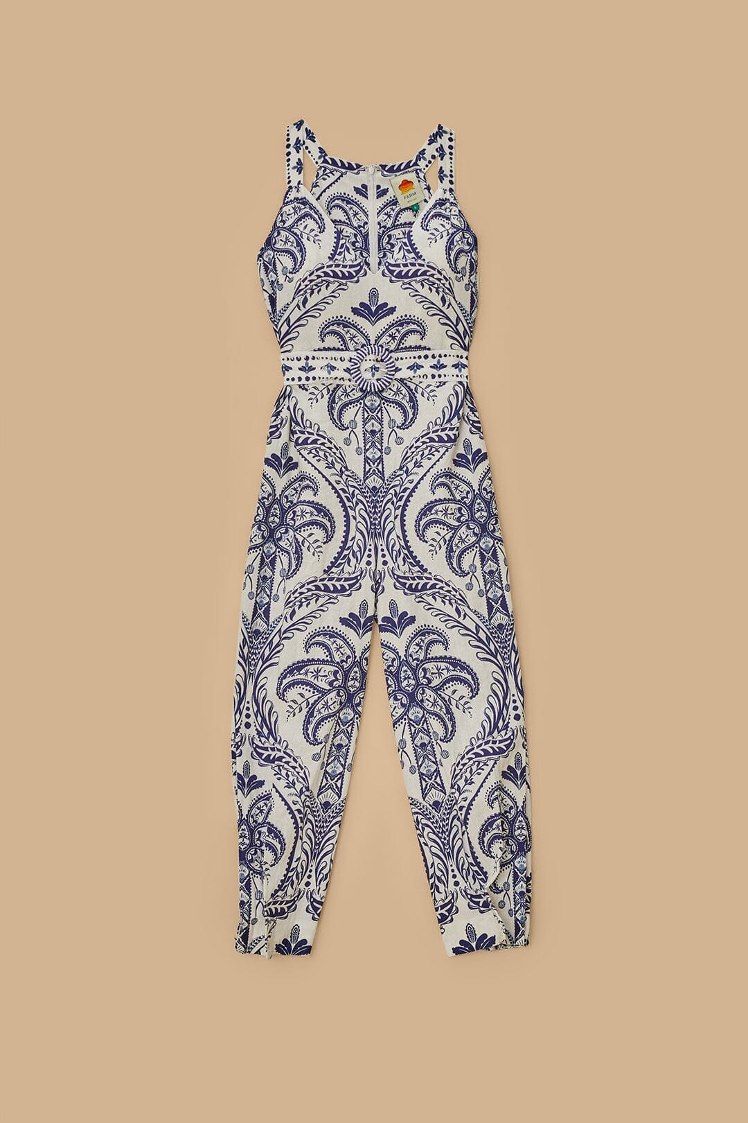 Off-White Tropical Cameo LENZING™ ECOVERO™ Euroflax™ Jumpsuit