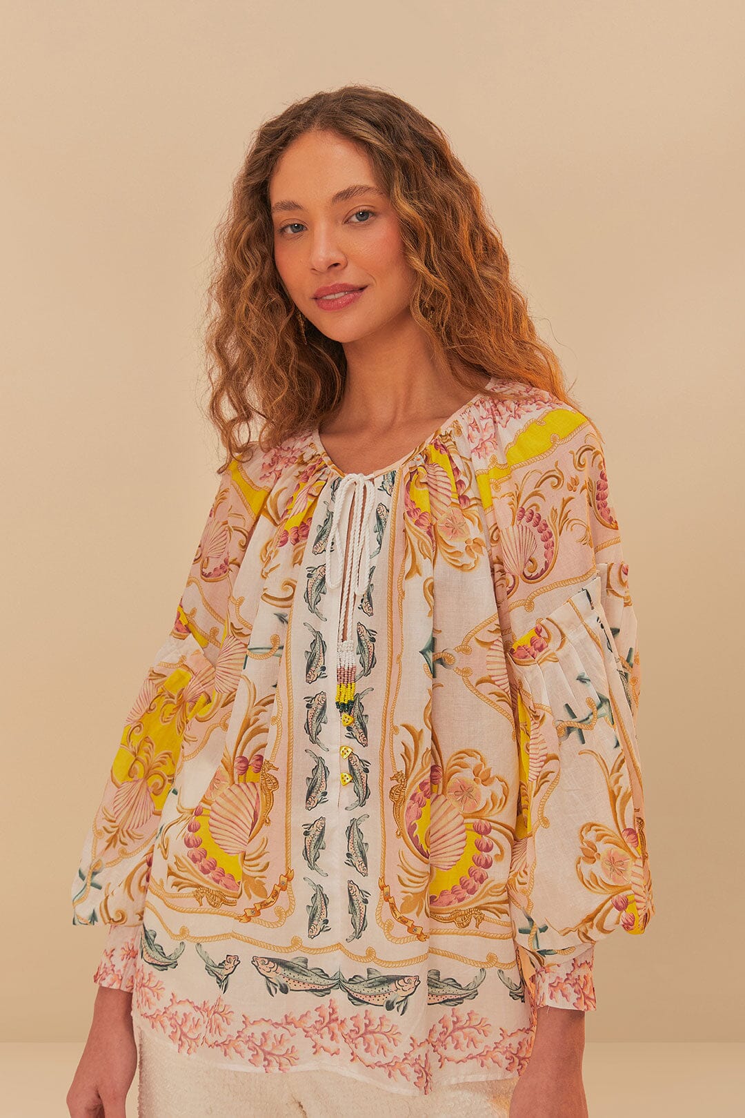 MARITIME MAGIC OFF-WHITE BLOUSE