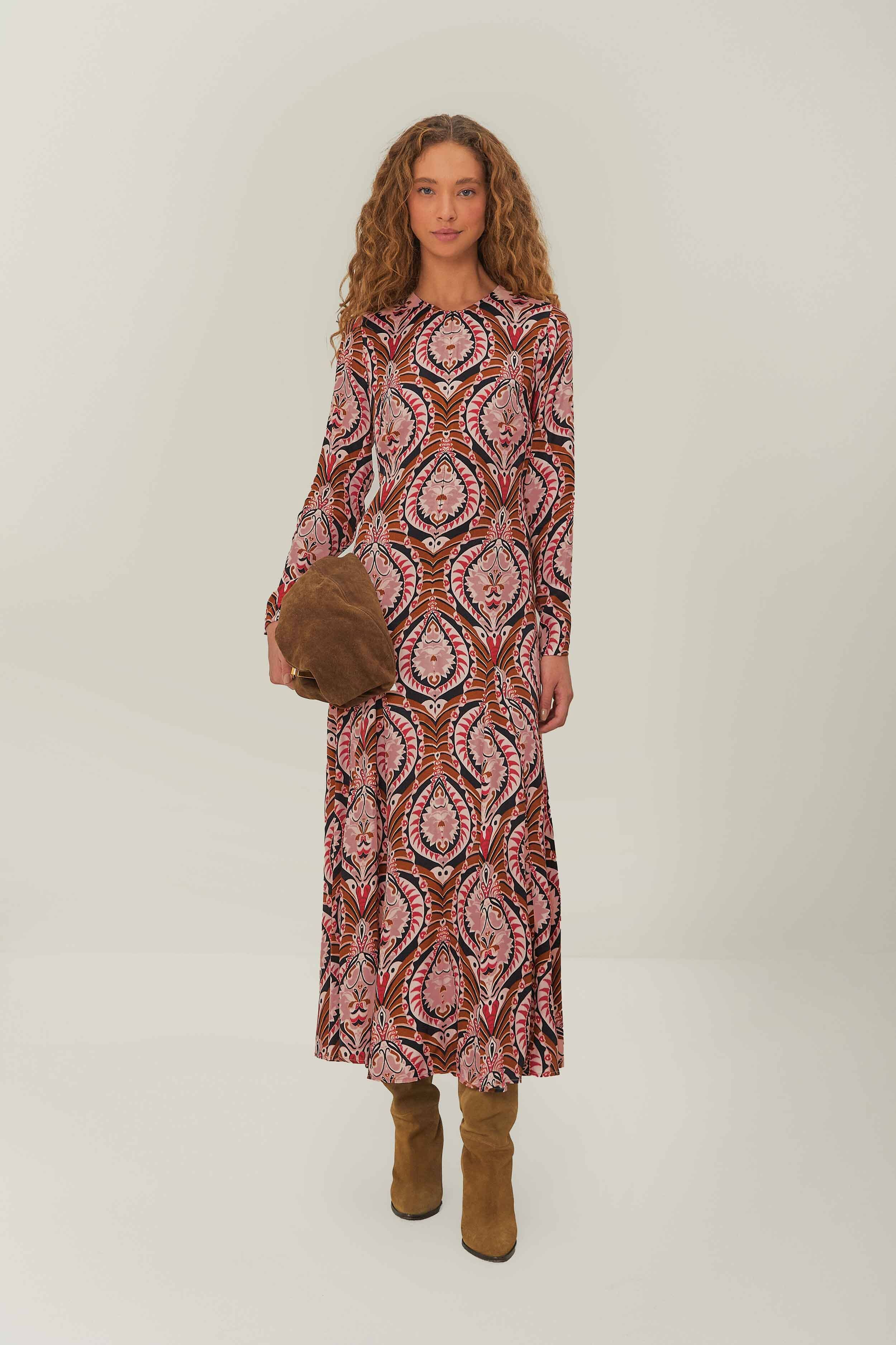 Pineapple Jewelry Midi Dress