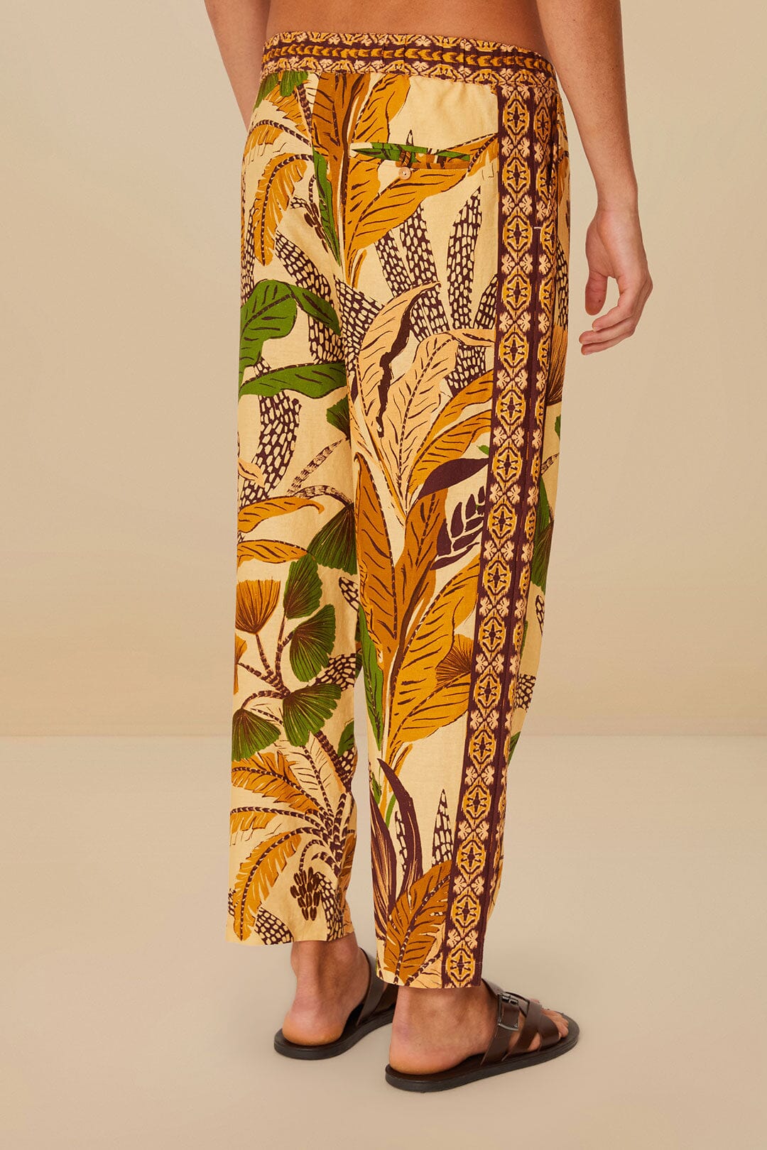 Sand Foliage Sketch LENZING™ ECOVERO™ Euroflax™ Pants