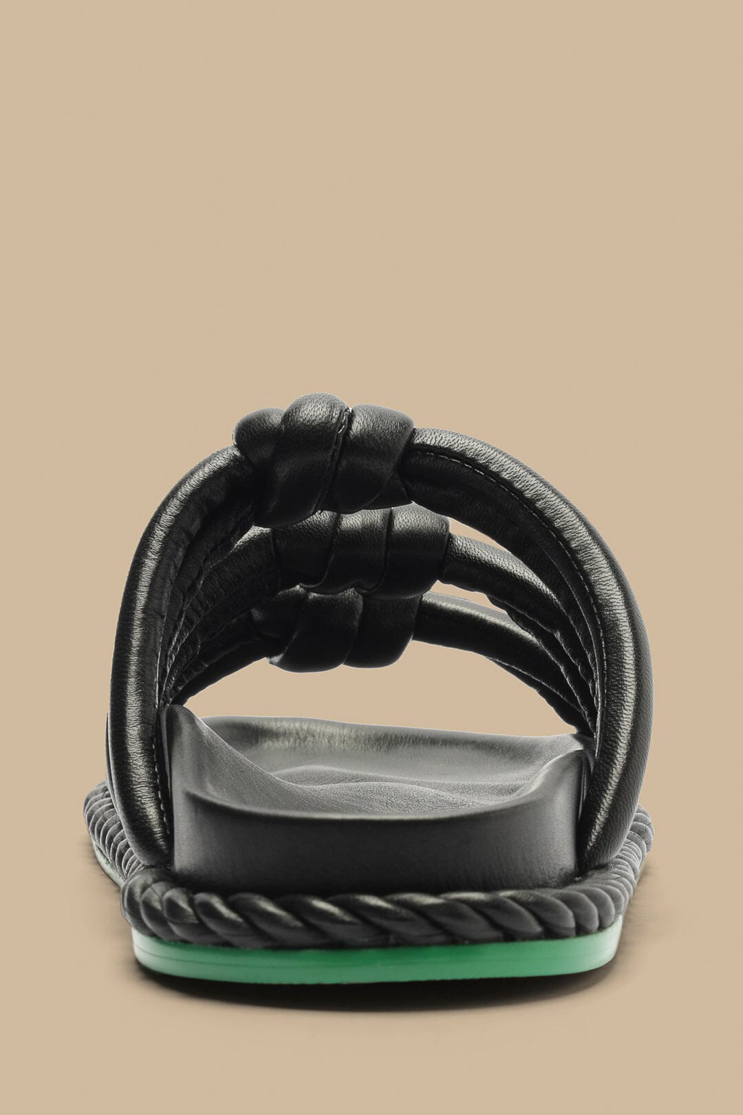 Black Tie Flat Sandal