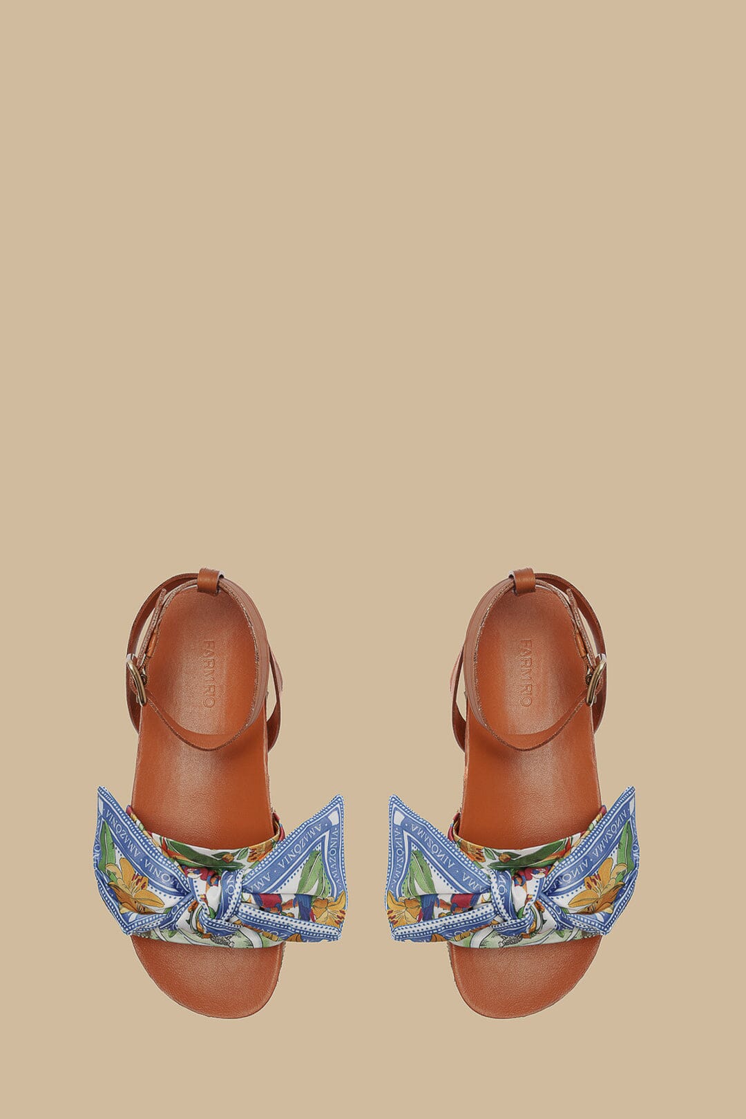 Camel Scarf Flatform Espadrille