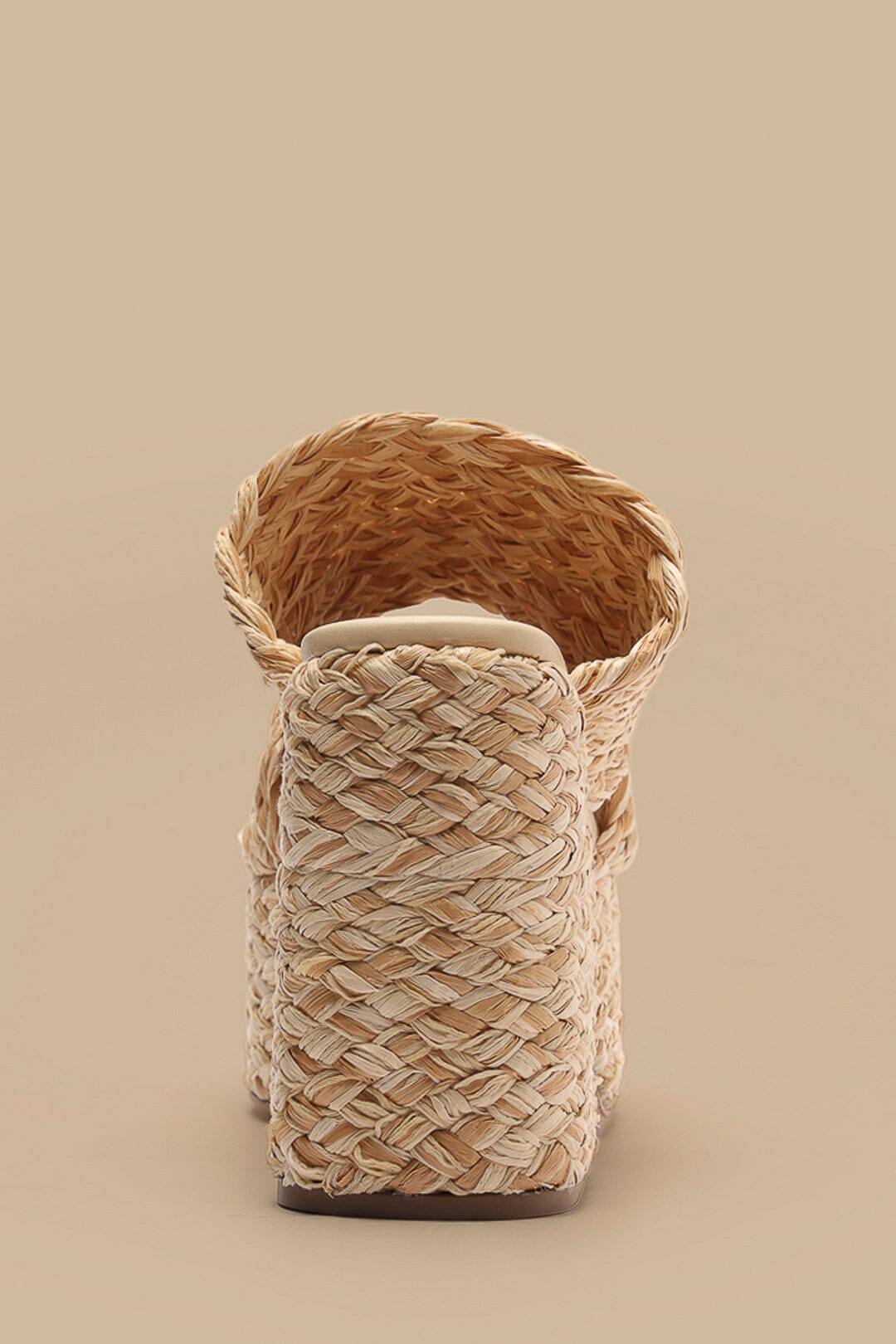 Natural Braided Raffia Platform Sandal