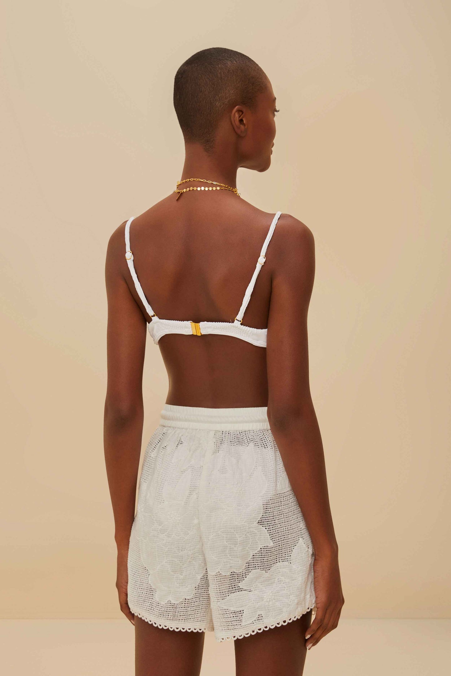White Flower Shorts