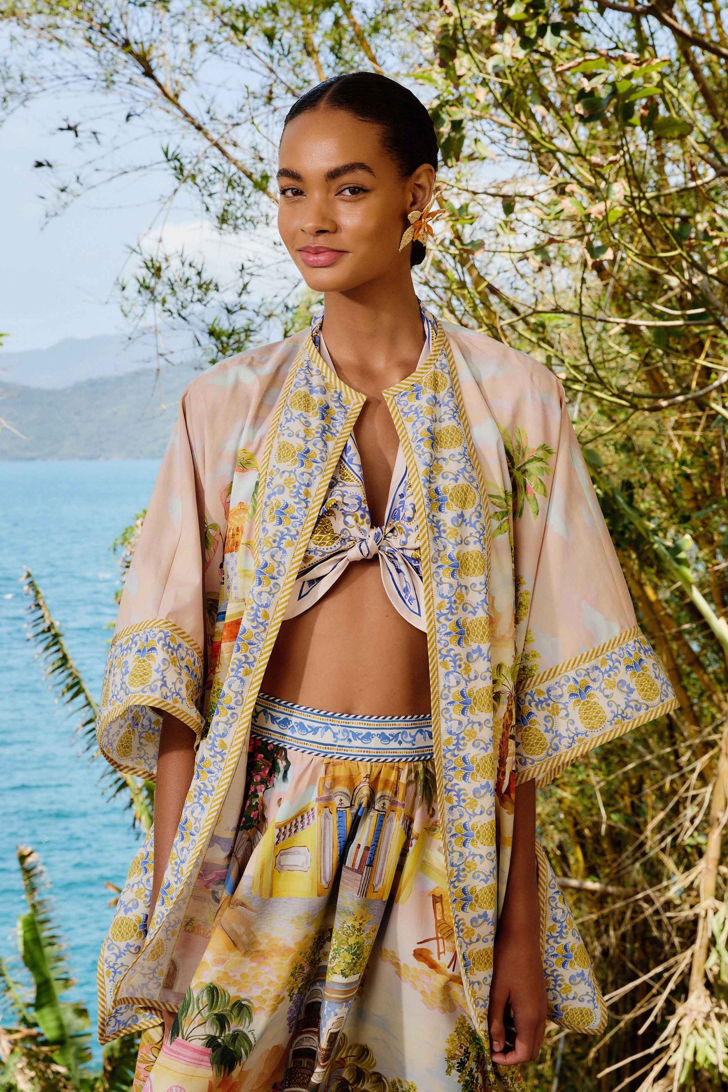 Multicolor Aracati Organic Cotton Kimono