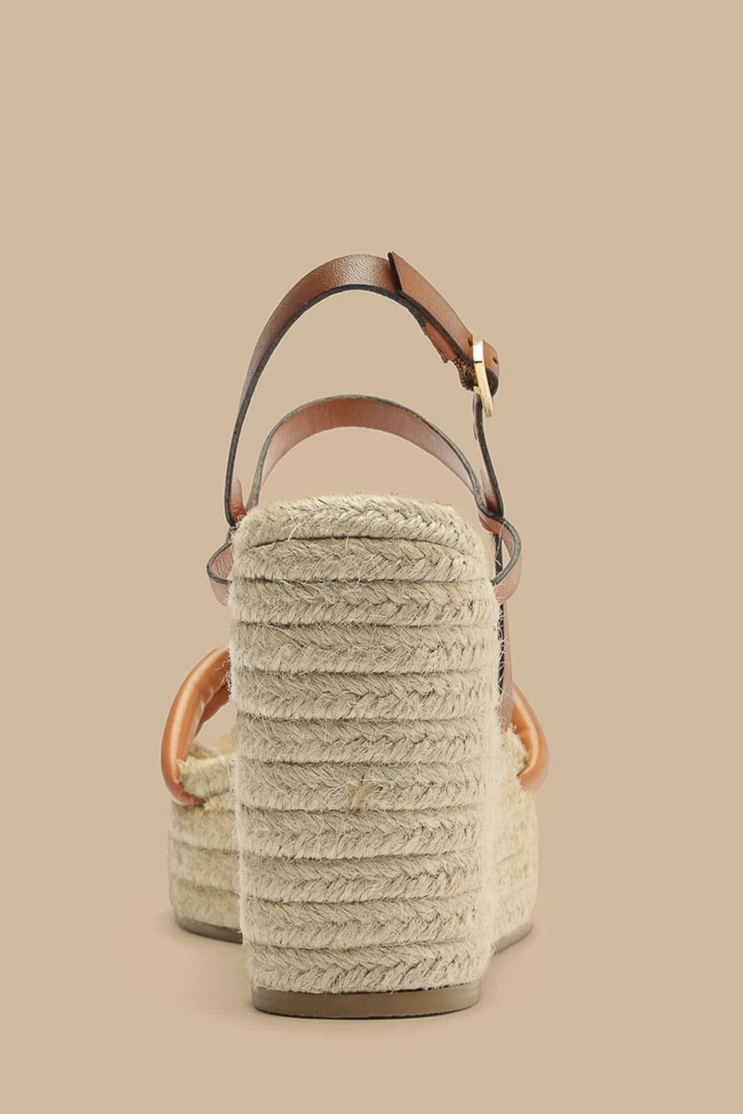 Camel Knot Wedge Sandal