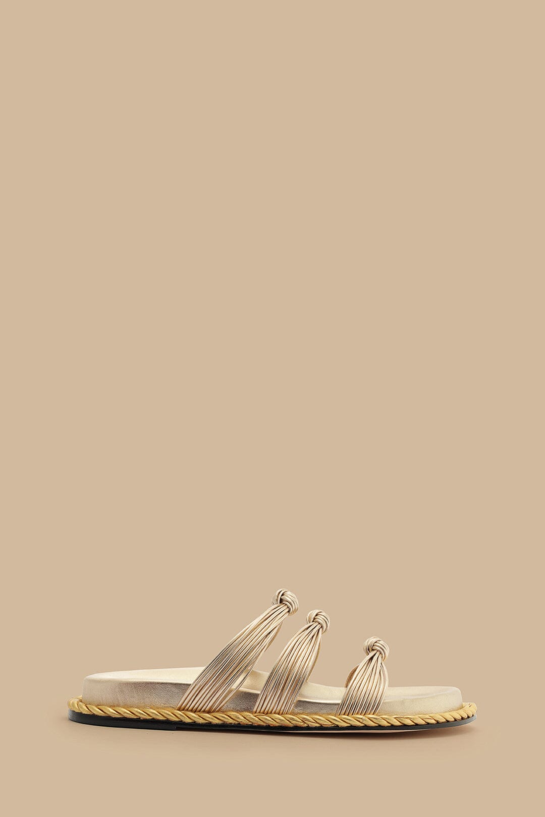 Gold Knot Slide Sandal