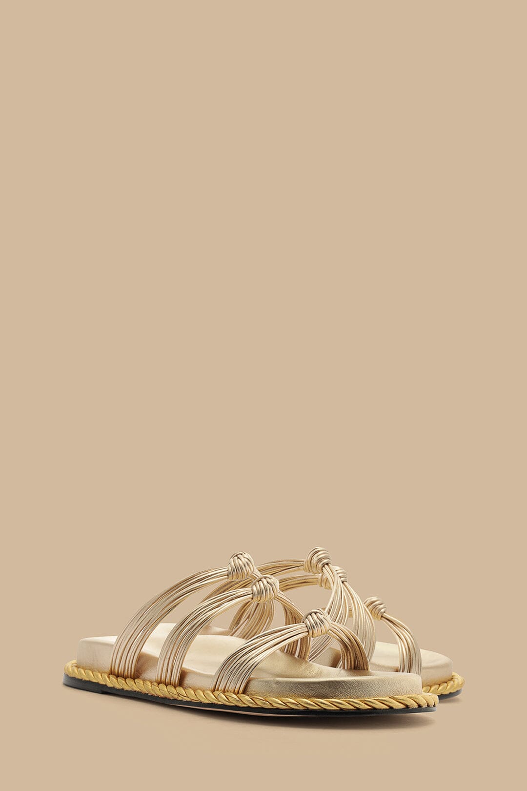 Gold Knot Slide Sandal
