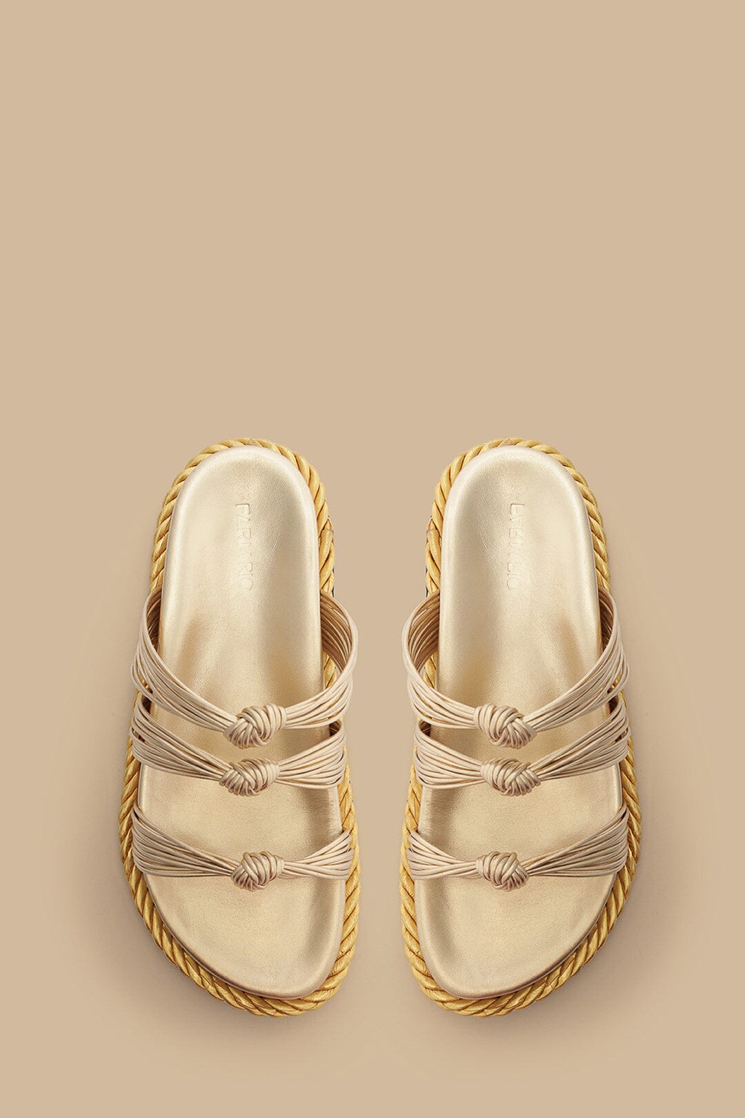 Gold Knot Slide Sandal