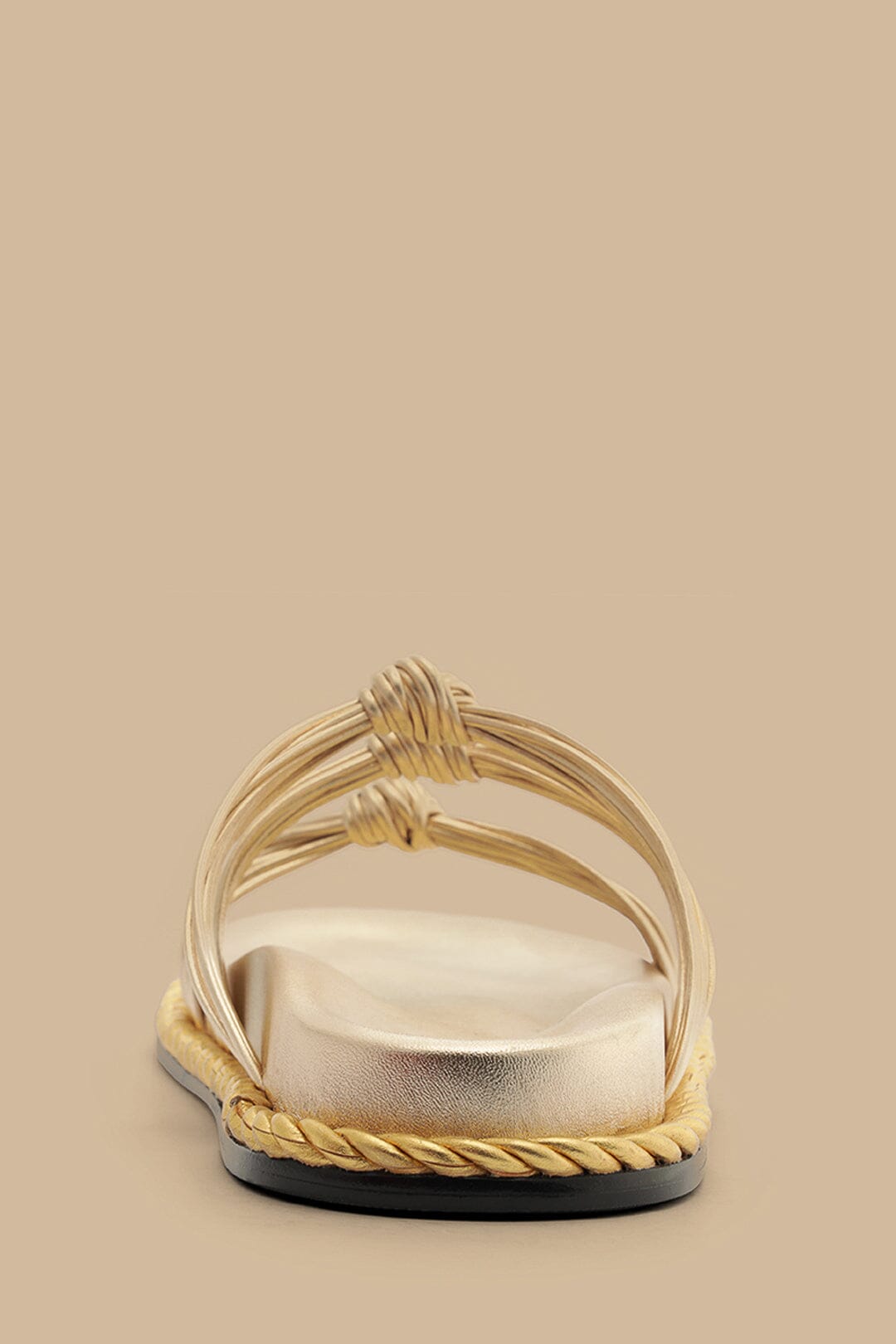 Gold Knot Slide Sandal