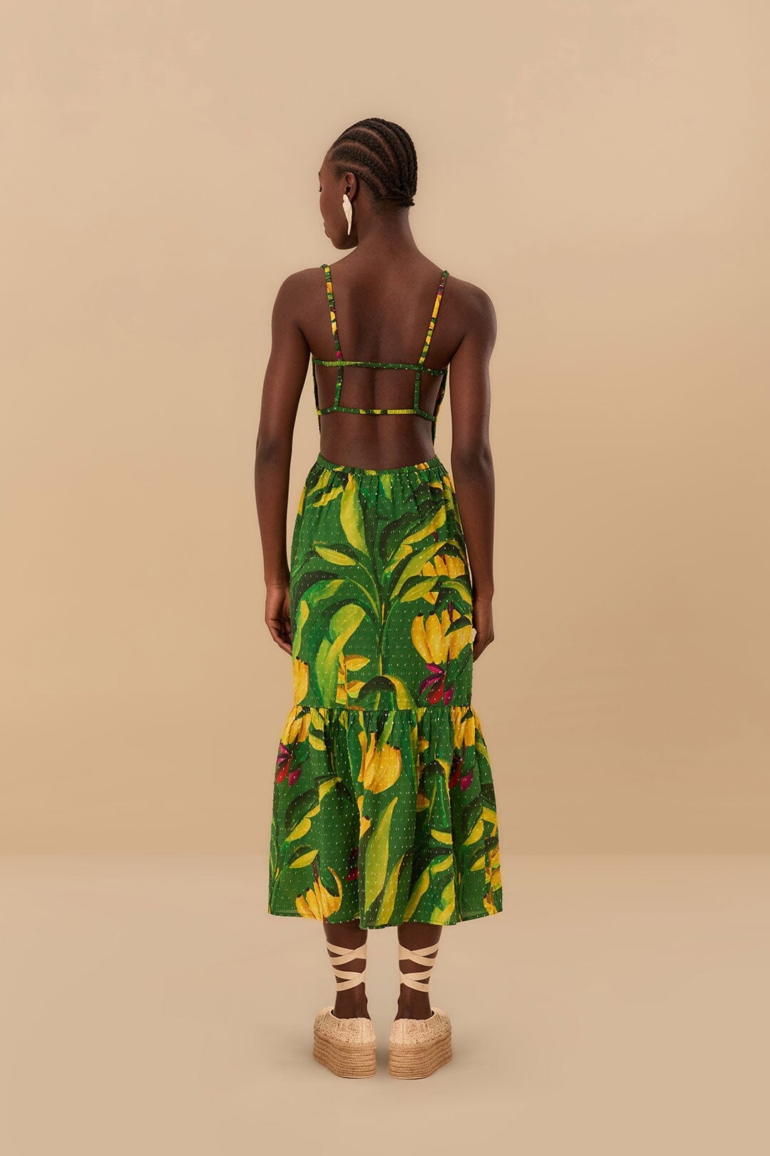 Green Banana Aquarela Midi Dress