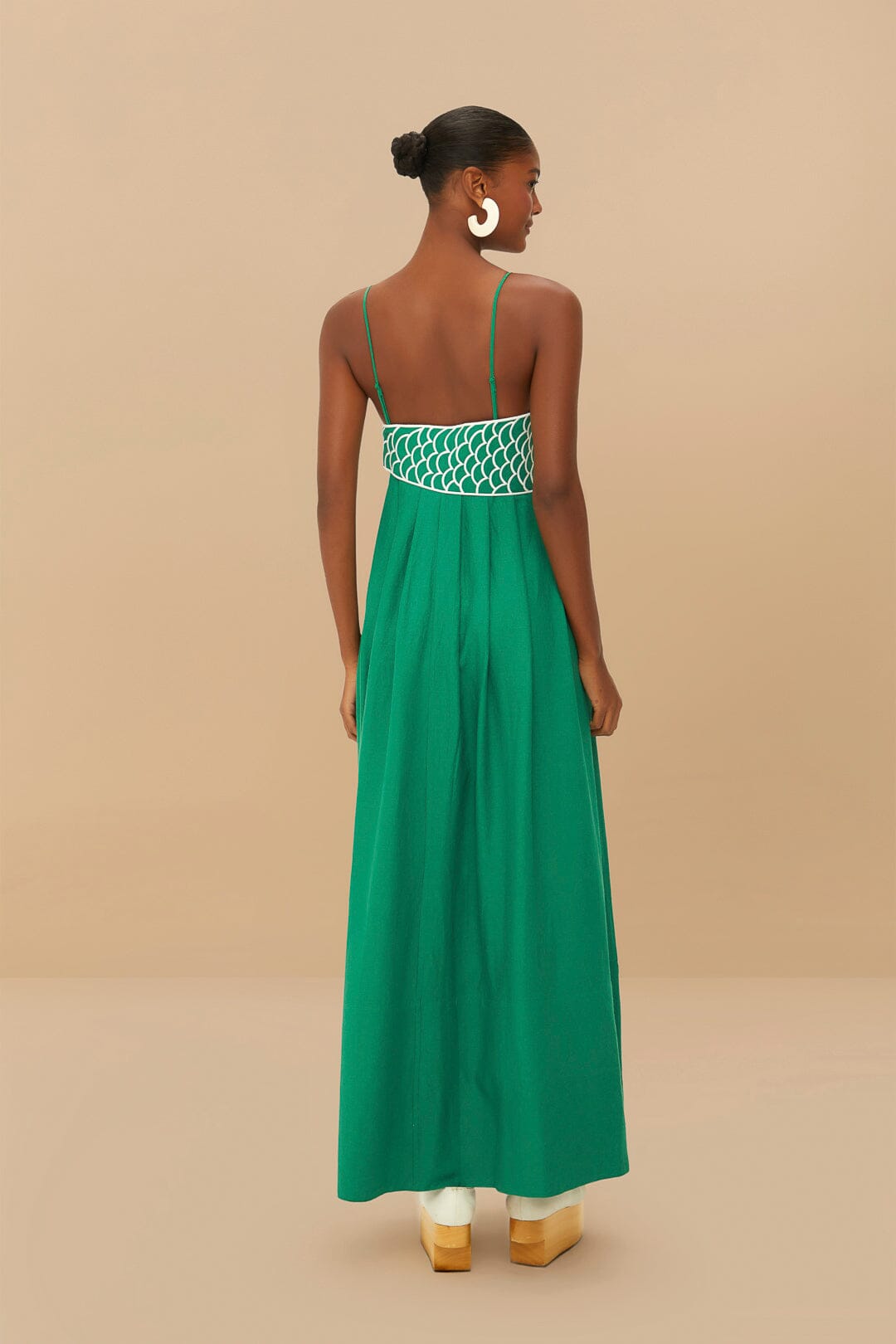 Green Fish Top LENZING™ ECOVERO™ Euroflax™ Maxi Dress