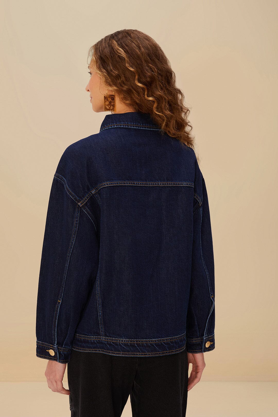 Dark Denim Buttoned Jacket
