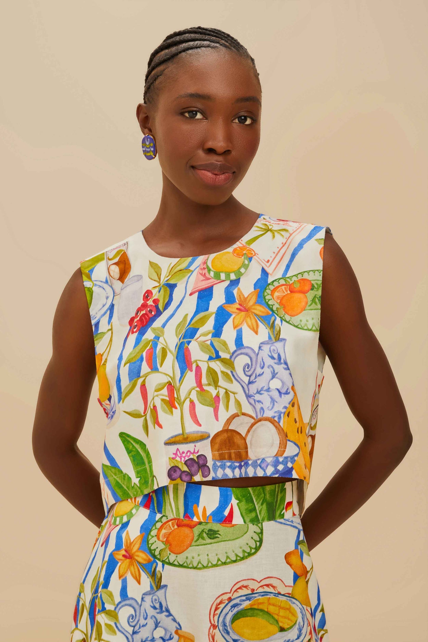 Off-White Fresh Table LENZING™ ECOVERO™ Euroflax™ Blouse