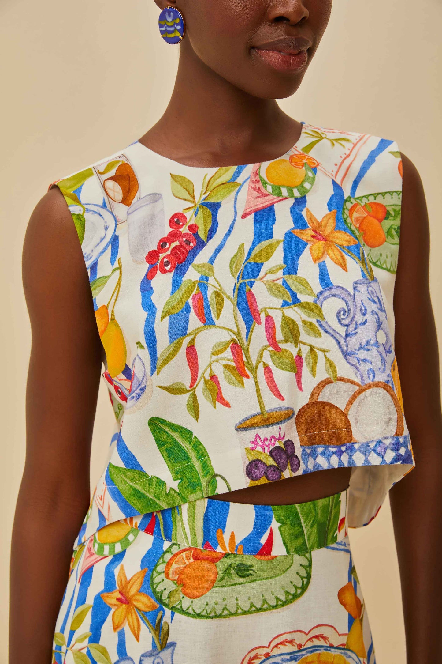 Off-White Fresh Table LENZING™ ECOVERO™ Euroflax™ Blouse