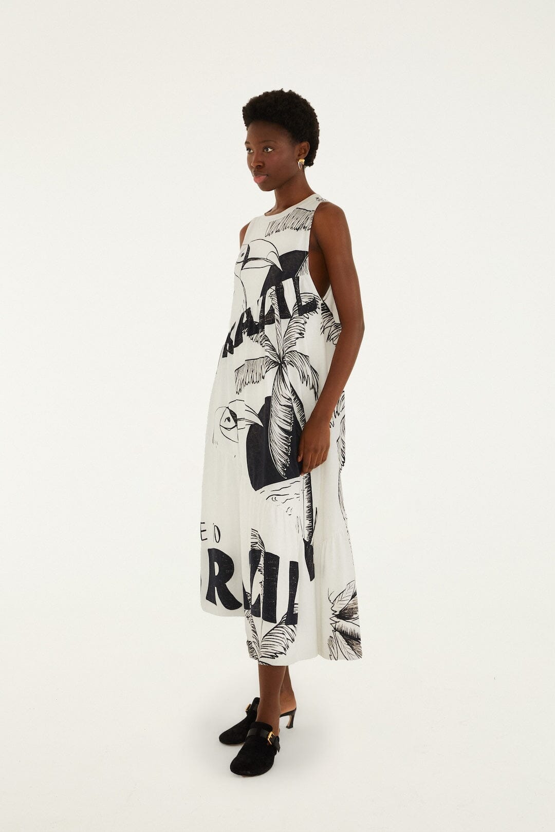 Come To Brasil Patch Midi Dress