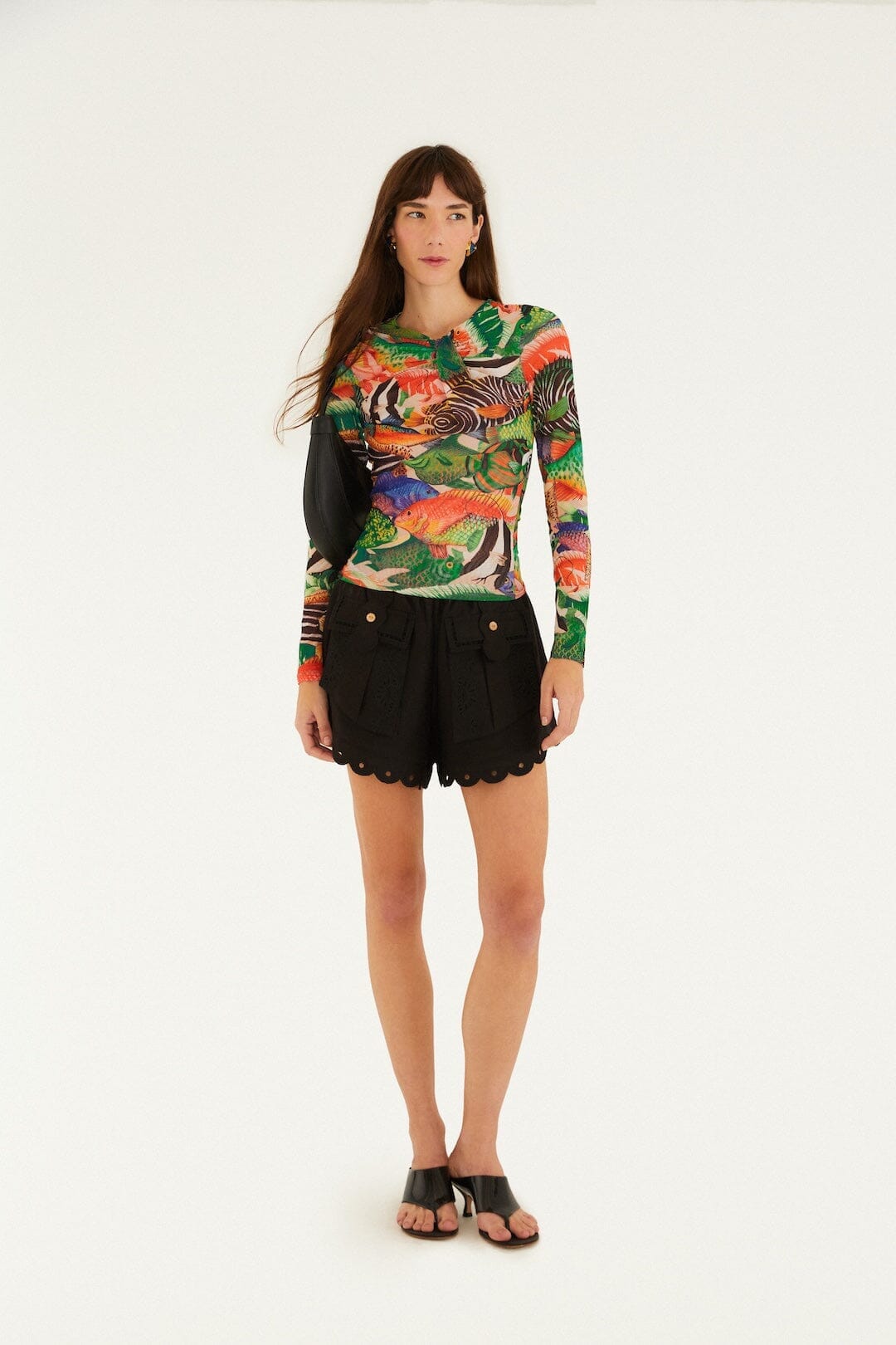 Multicolor Fish Sea Tule Blouse