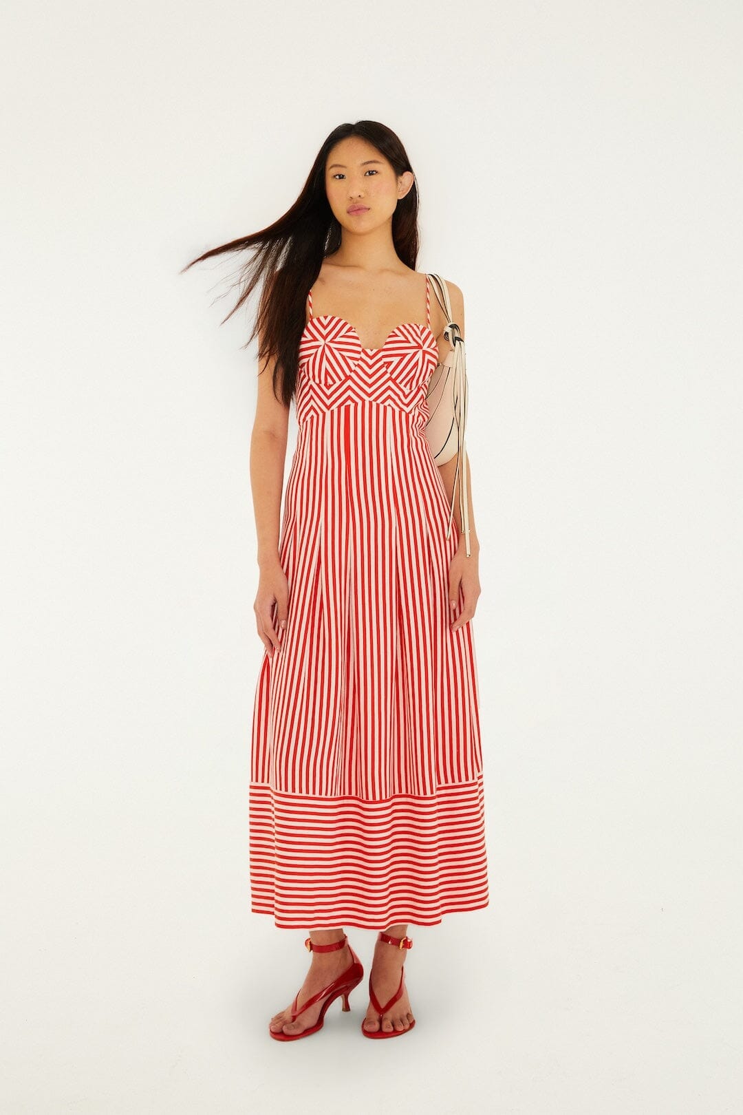 Off-White Checkered Stripes Sleeveless Lenzing™ Ecovero™ Euroflax