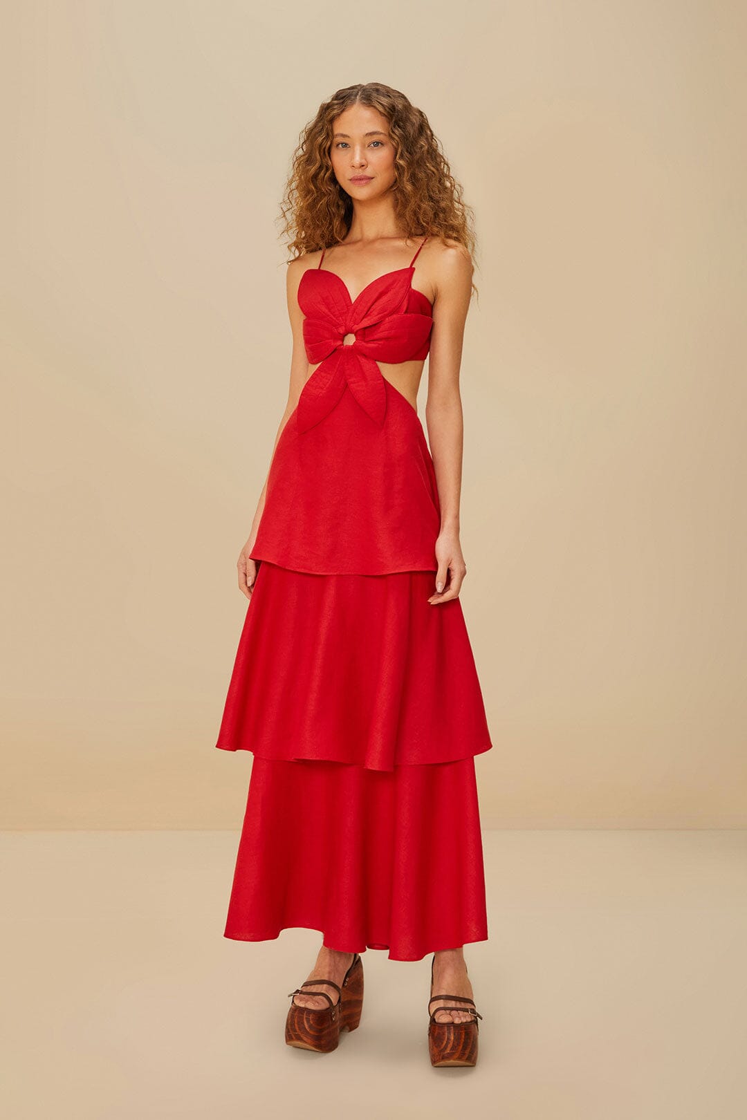 red maxi dress with flowers Red Flower Maxi Dress – FARM Rio