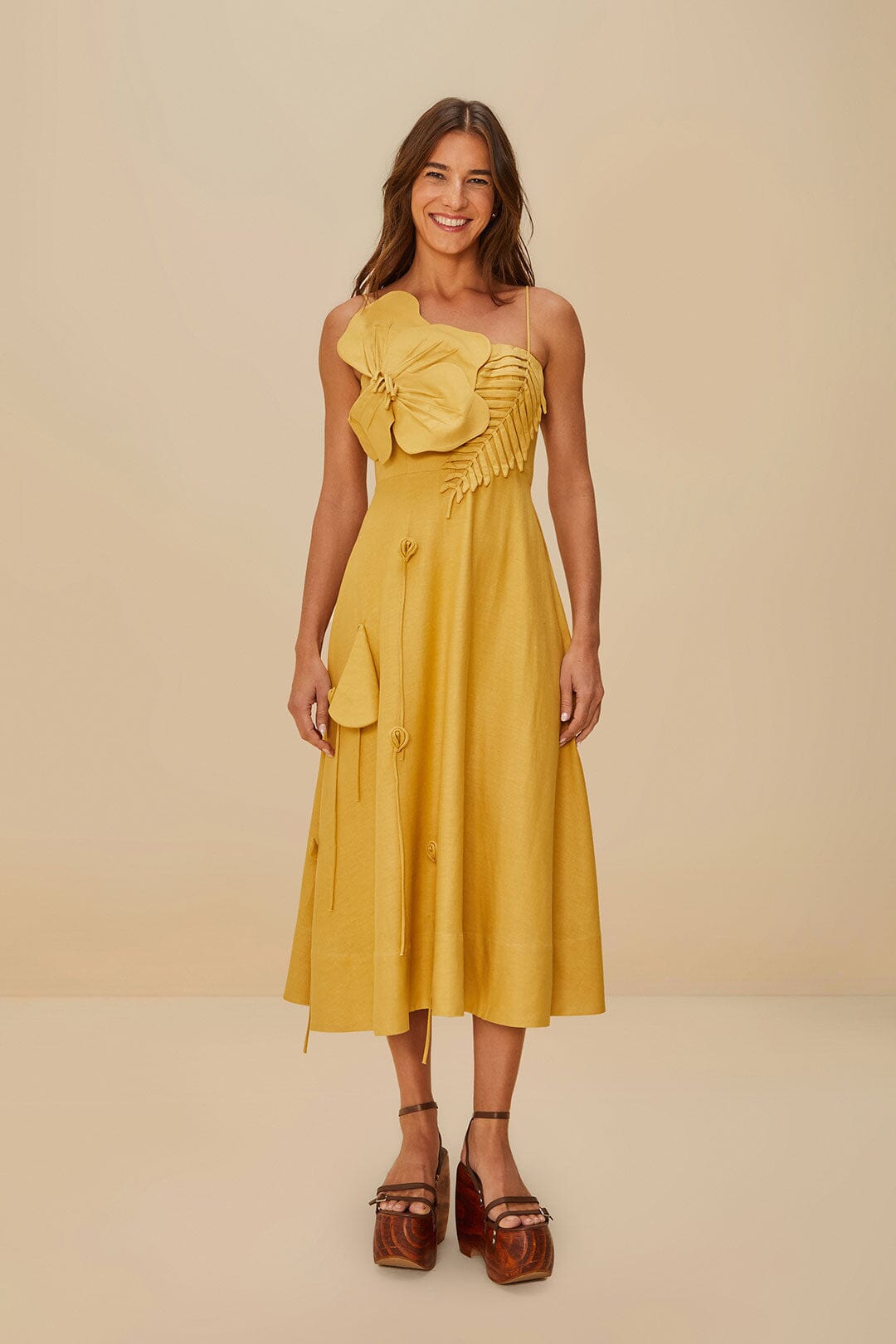 farm rio yellow garden midi dress FARM Rio | Dresses | Farm Rio Nwtyellow Neon Garden Midi Dress Size Xlg