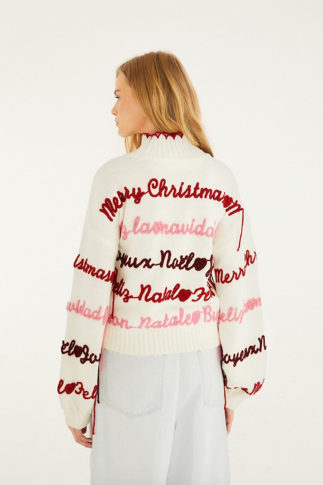 Off-White Merry Christmas Knit Sweater