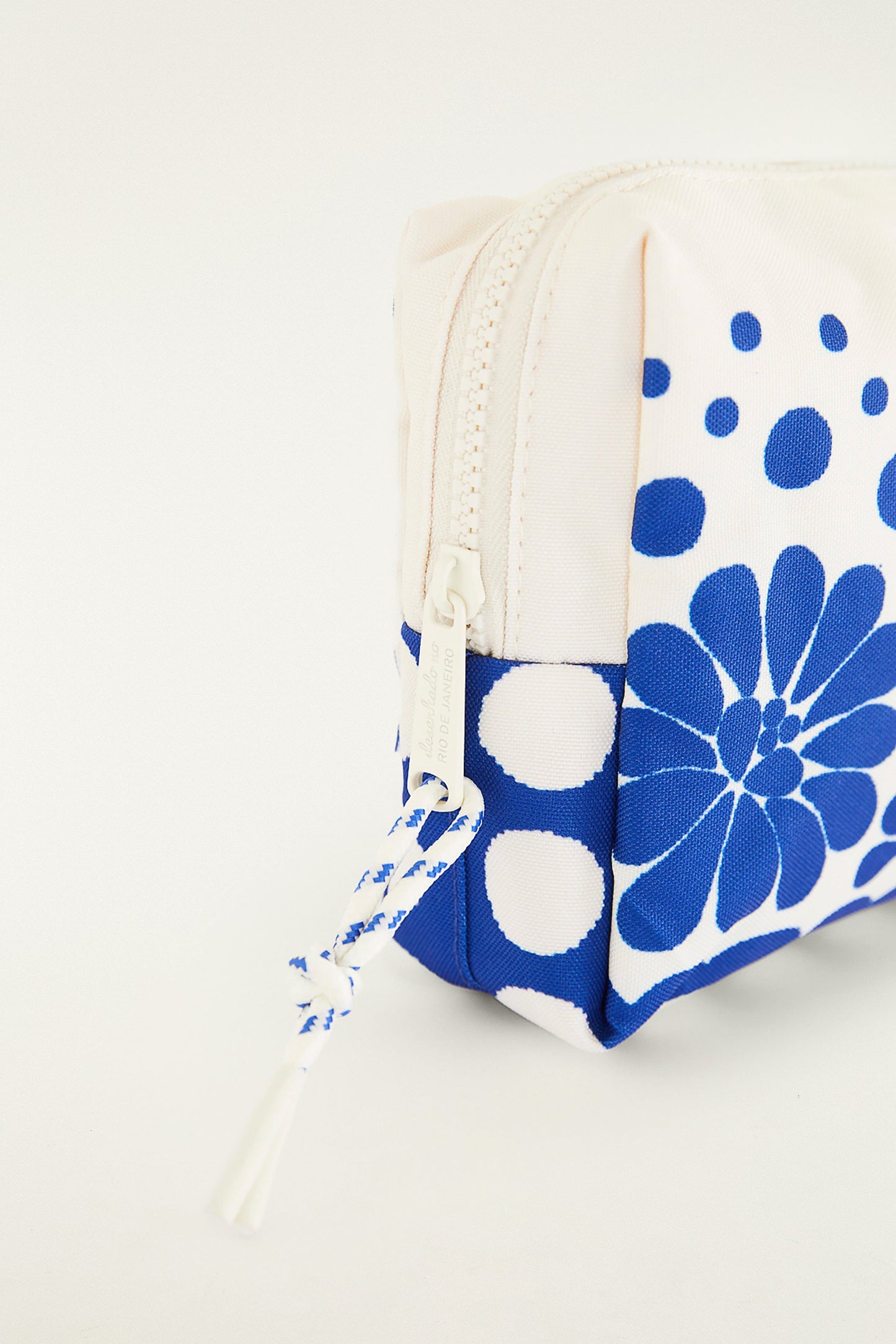 Blue Macaw Striped Pouch Bag