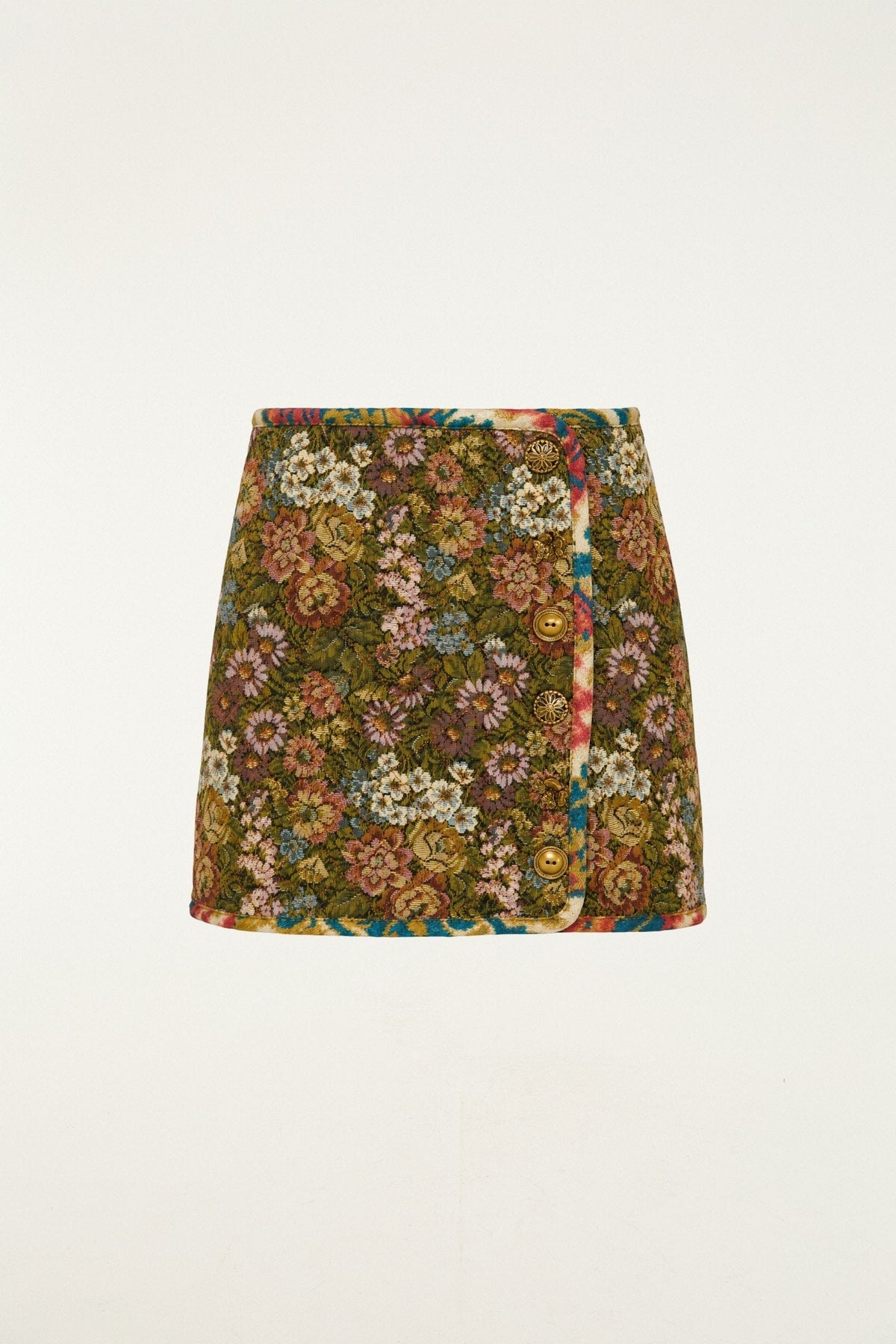 Jacquard Arabesque Matelasse Mini Double Face Skirt