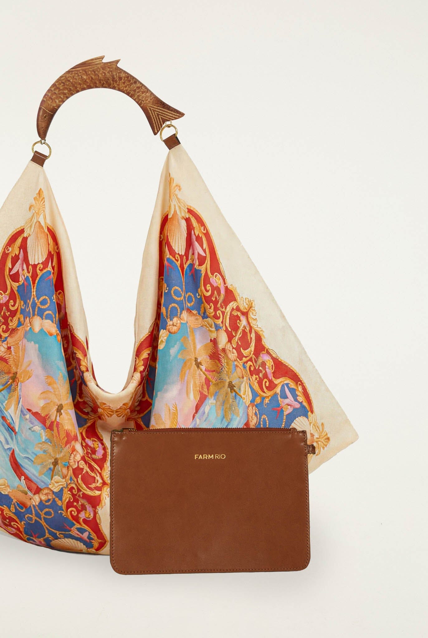 Off-White Ocean Satin Medium Scarf Bag