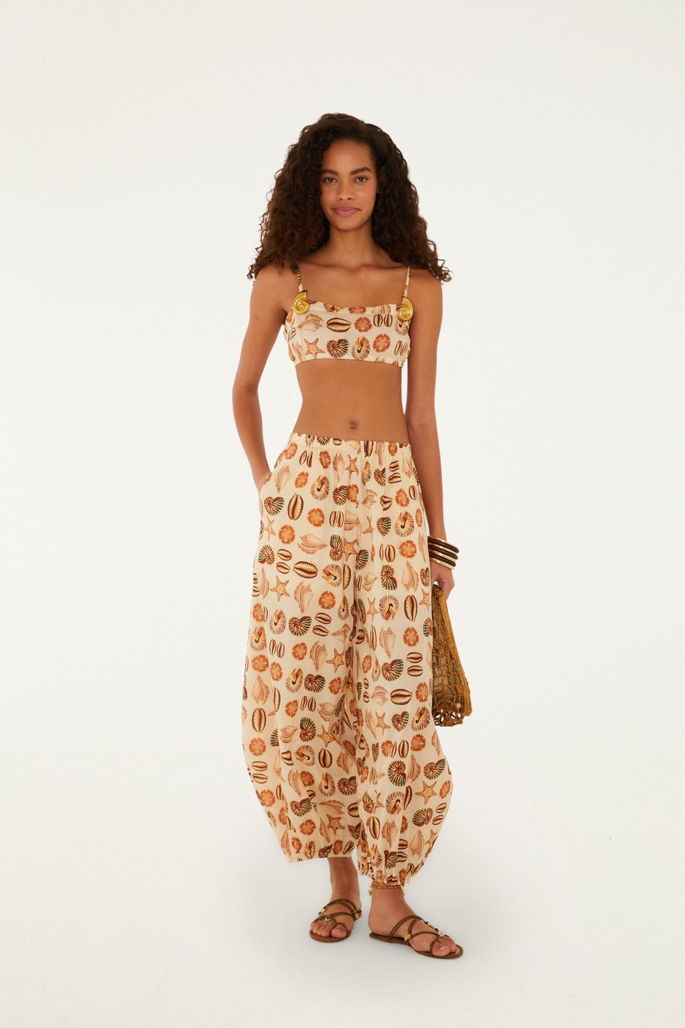 Sand Marine Shells Balloon Pants | FARM Rio