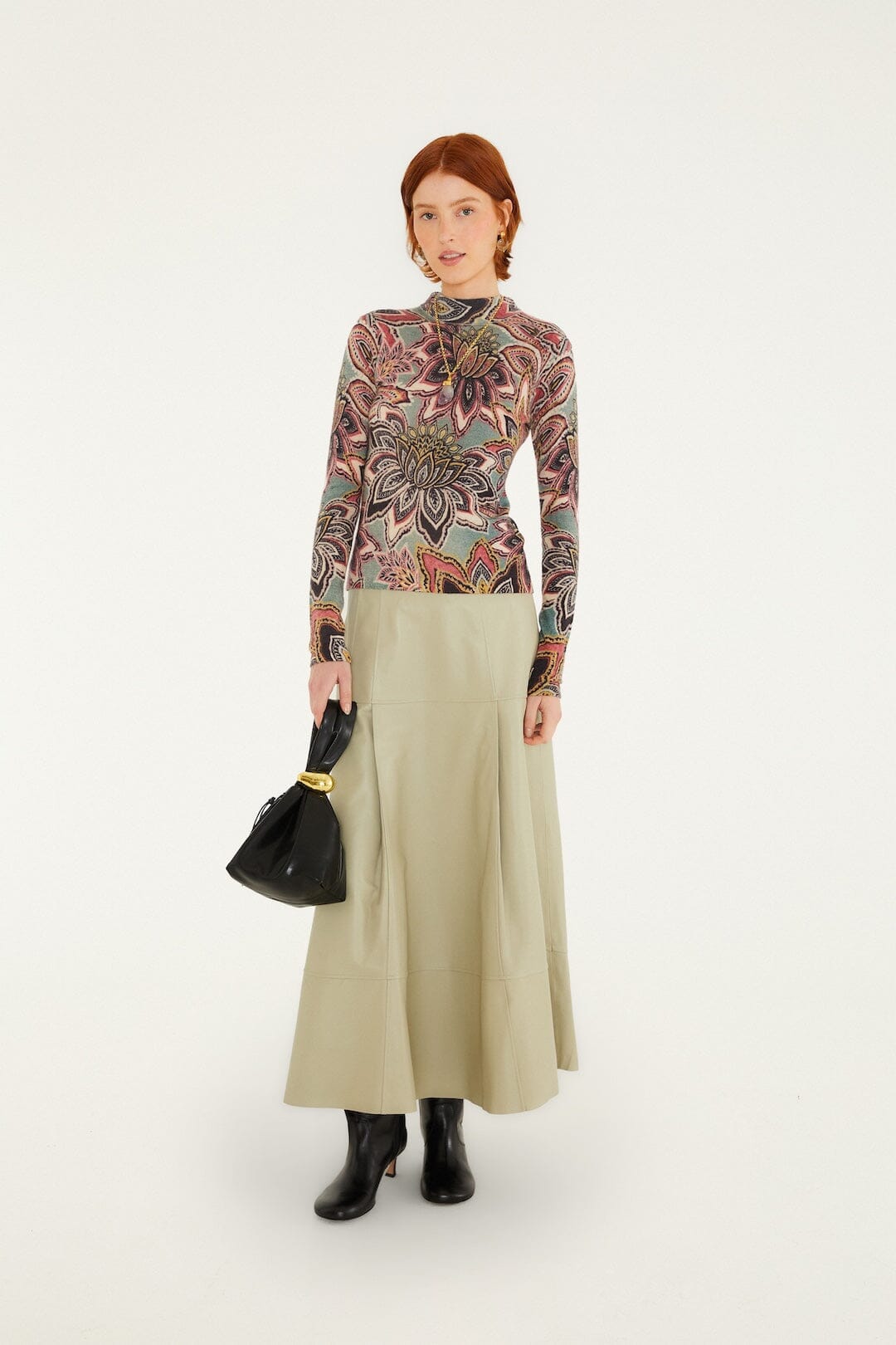 Tapestry Flower Knit Top