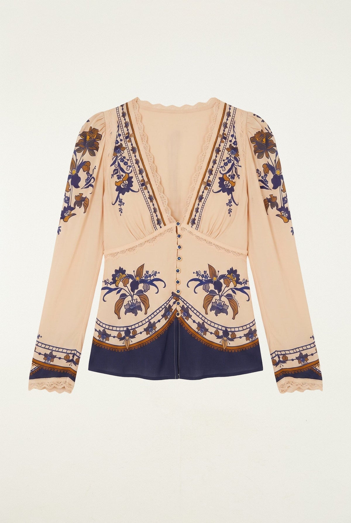 Liz Lace Buttoned Blouse