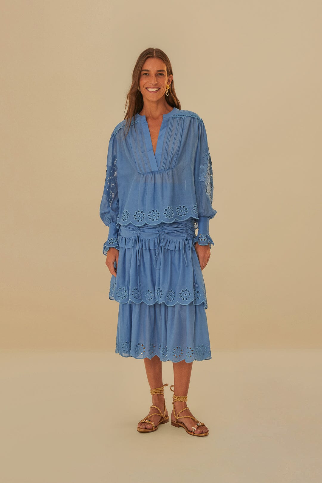 Light Blue Long Sleeve Blouse