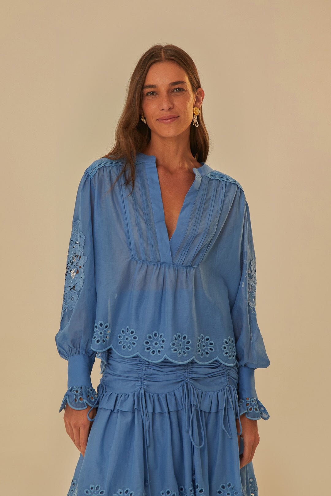 Light Blue Long Sleeve Blouse