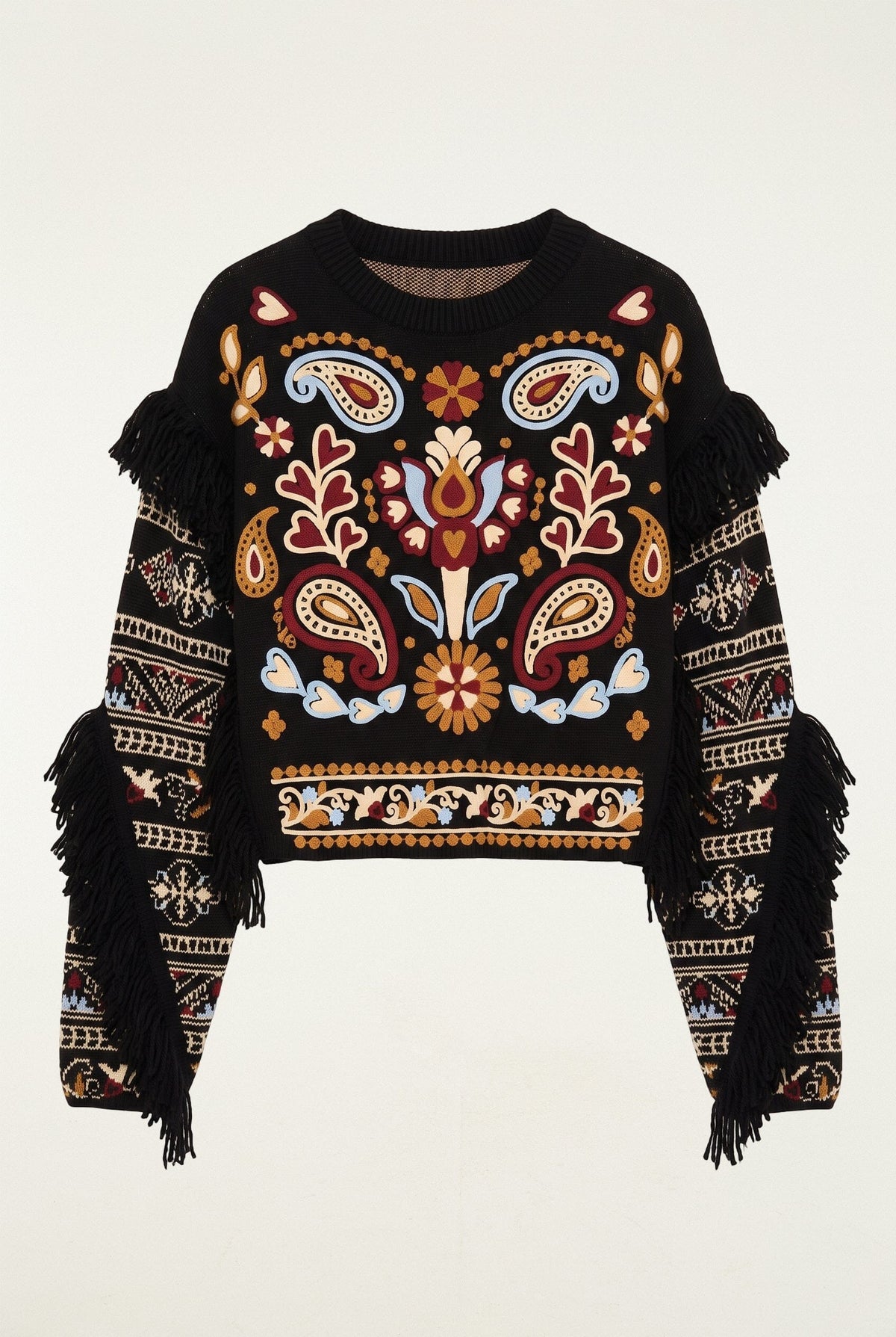 Love Paisley Cornelli Fringe Knit Sweater