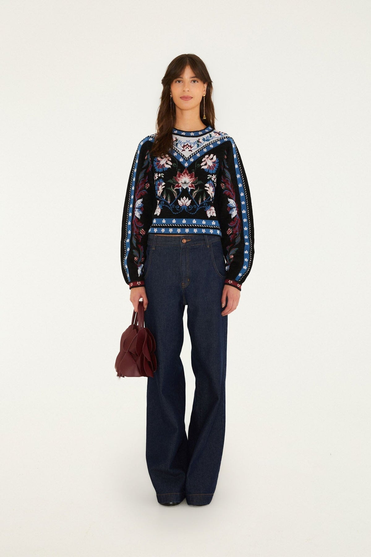 Natalia Crew Neck Knit Sweater