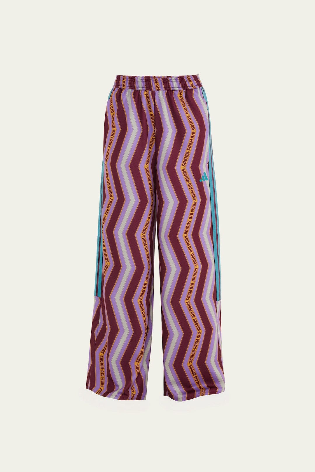 FARM Rio model wearing the Zig Zag Stripes Lilac Adidas Tiro Pants