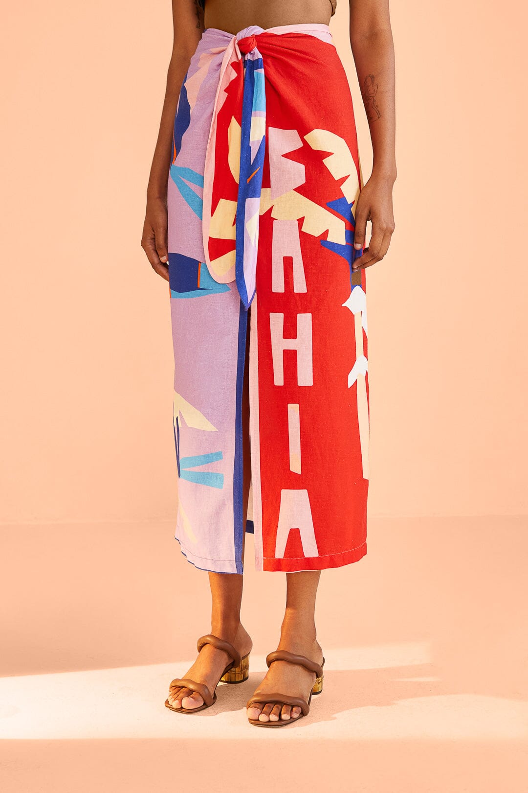 Brasil Bahia Scarves Midi Skirt
