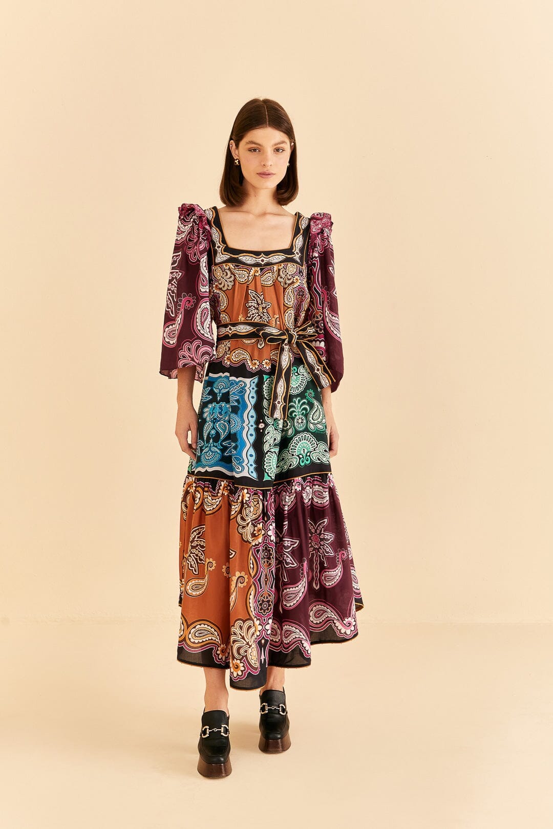 Multicolor Sweet Mermaids Midi Dress