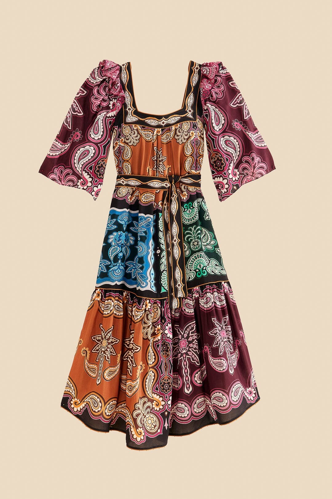 Multicolor Sweet Mermaids Midi Dress