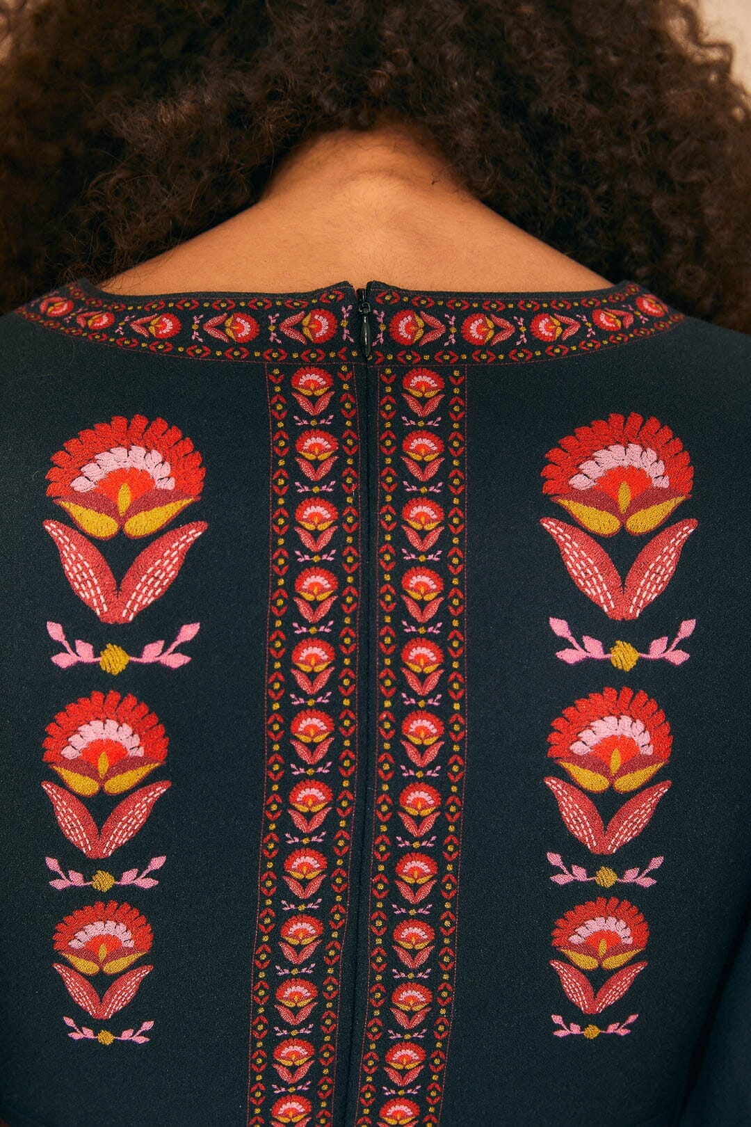 Black Palms Party Short Sleeve Maxi Dress