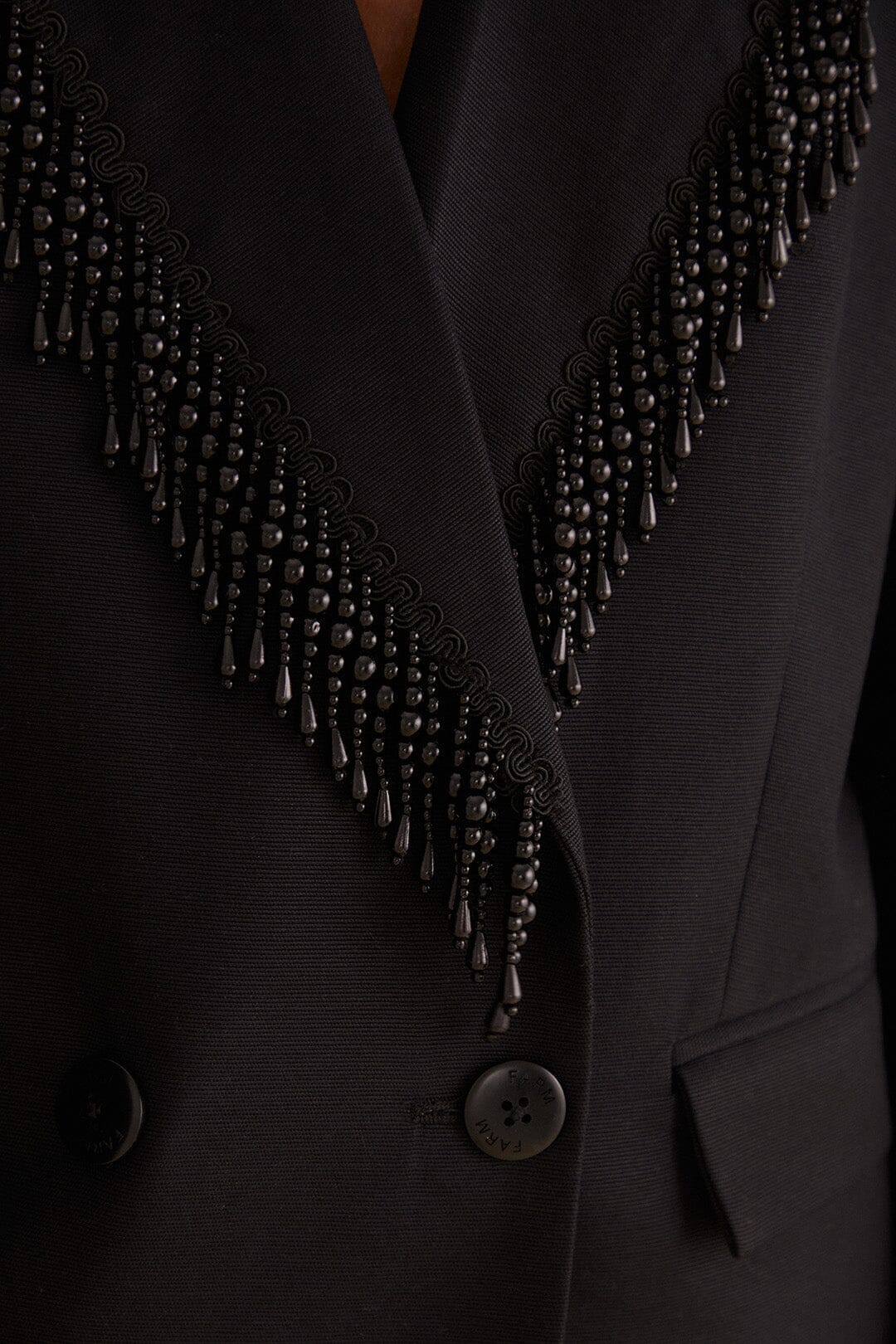 Black Fringe Blazer