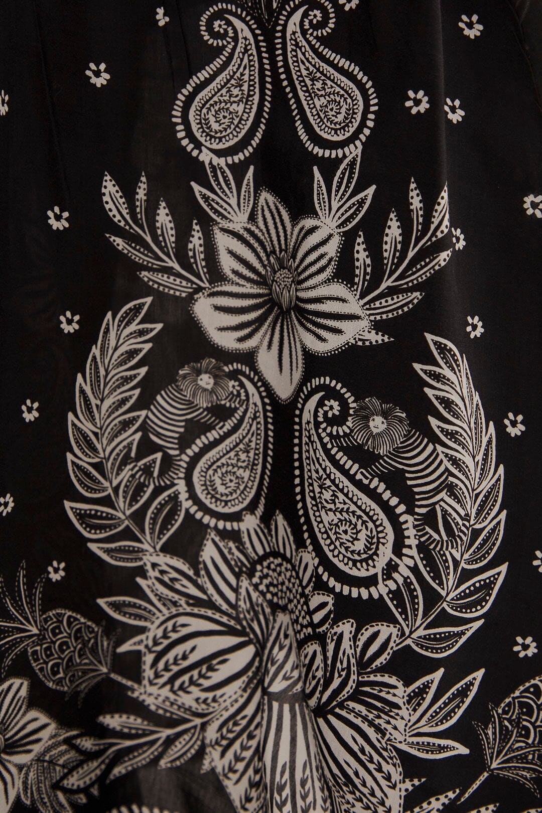 Black Paisley Bloom Maxi Dress