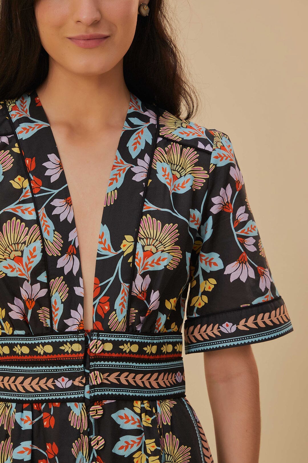 Flowery Black Jumpsuit