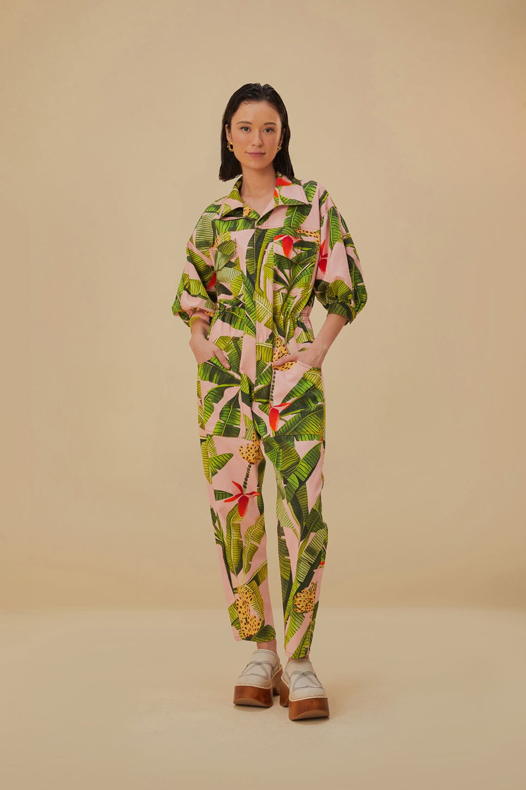 Banana print jumpsuit on sale