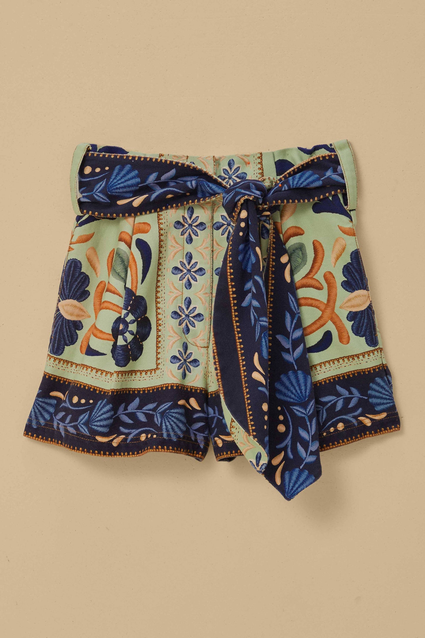 Ocean Tapestry Green Short
