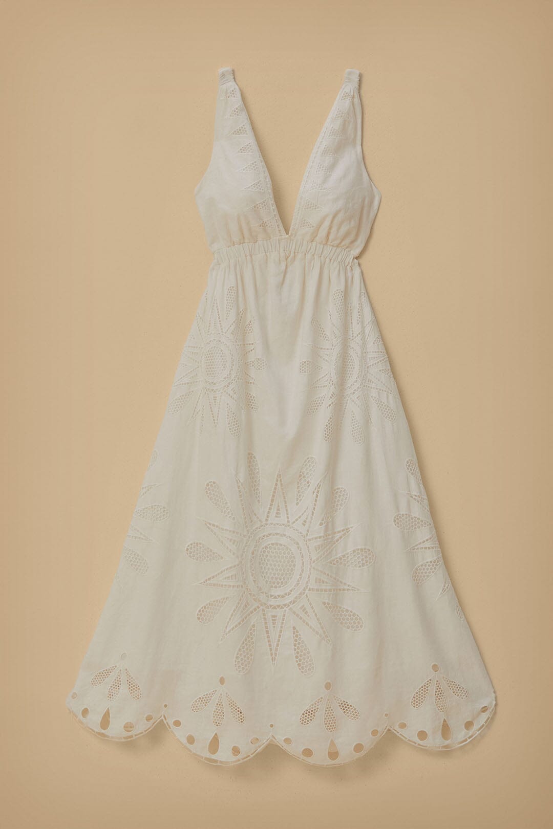 Off-White Maxi Richelieu Lenzing™ Ecovero™ Euroflax™ Maxi Dress